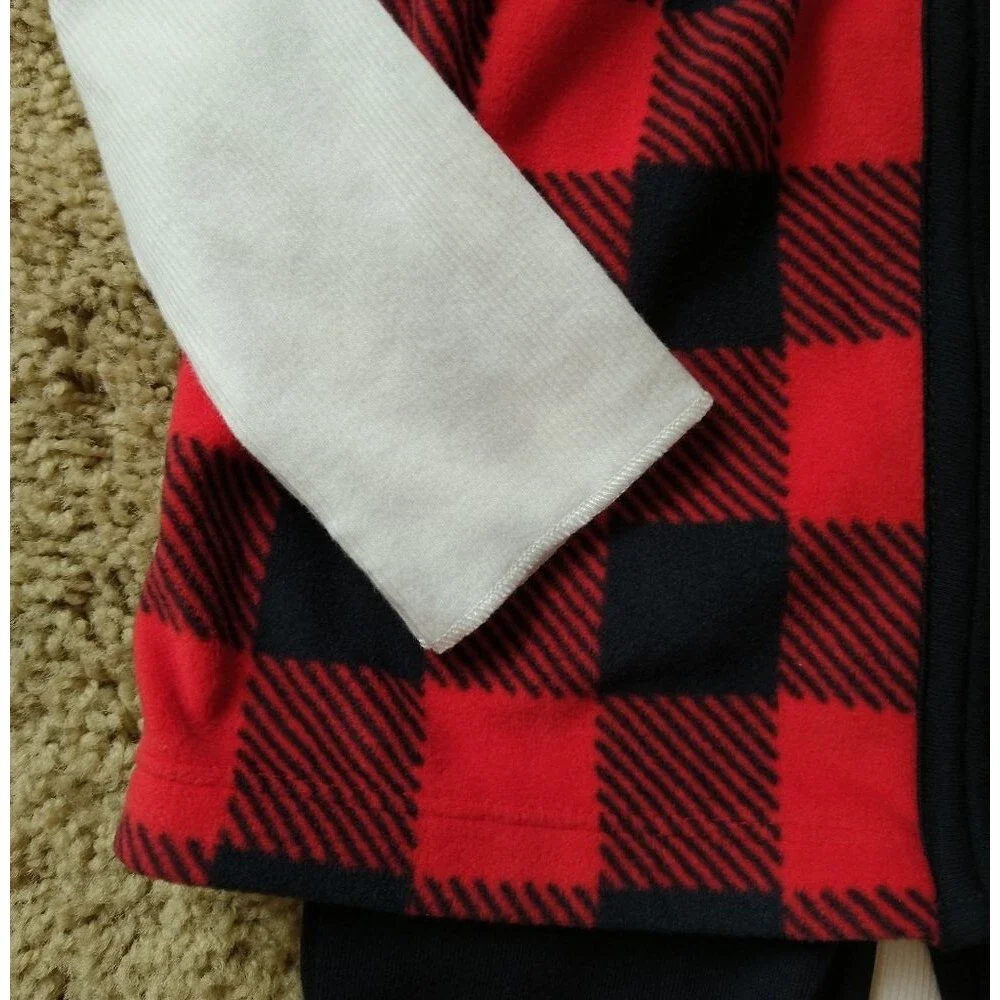 NWT Buffalo Check Fleece Vest 3 Piece Set